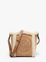 Sac Bandoulire K Circle Shearling Cuir Karl lagerfeld Marron k circle A4W30068