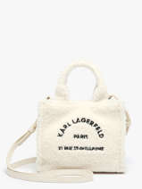 Rue St Guillaume Shearling Mini Tote Karl lagerfeld White rsg A4W50016