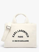 Rue St Guillaume Shearling Tote Bag Karl lagerfeld White rsg A4W50013