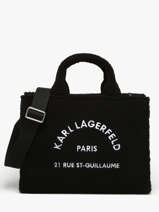 Rue St Guillaume Shearling Tote Bag Karl lagerfeld Black rsg A4W50013