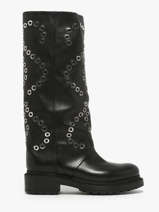 Boots In Leather Metisse Black women MA2071