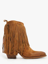 Santiago Boots In Leather Metisse Brown accessoires XD2125