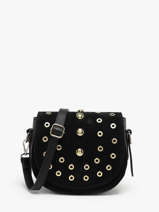 Shoulder Bag Velvet Studs Milano Black velvet studs VS25093