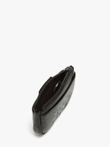 Coin Purse Leather Serge blanco Black baltimore BAL21071-vue-porte