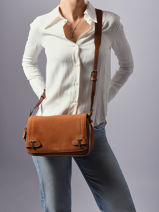 Crossbody Bag Simone Leather Le tanneur Brown simone TMON1203-vue-porte