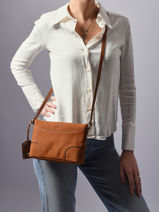 Shoulder Bag Romy Leather Le tanneur Brown romy TROM1102-vue-porte