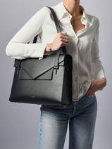 Business Bag Le tanneur Black emily TEMI4005-vue-porte