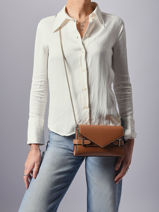 Sac Bandoulire Emily Cuir Le tanneur Marron emily TEMI1056-vue-porte