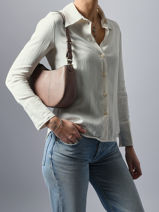 Shoulder Bag Juliette Leather Le tanneur Pink juliette TJET1050-vue-porte