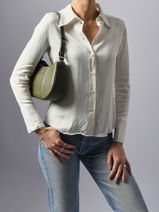 Shoulder Bag Juliette Leather Le tanneur Green juliette TJET1050-vue-porte