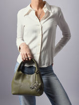 Sac  Main S Juliette Cuir Le tanneur Vert juliette TJET1000-vue-porte