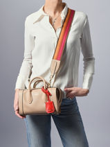 Mini Sac Bowling Bcbg Cuir Lancel Beige bcbg A13689-vue-porte