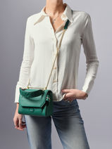 Sac � Main S Ninon Cuir Lancel Vert ninon A09221-vue-porte