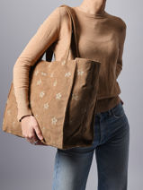 1 Compartment Shoulder Bag Roxy Brown back to school RJBP4936-vue-porte