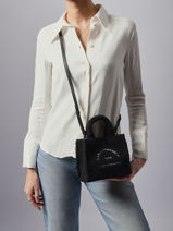 Rue St Guillaume Shearling Mini Tote Karl lagerfeld Black rsg A4W50016-vue-porte