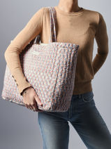 Shoulder Bag Floral Cotton Bindi atelier Multicolor floral MS-vue-porte