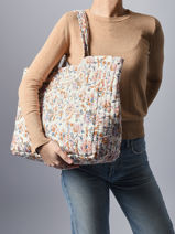Sac Port� �paule Floral Coton Bindi atelier Multicolore floral MS-vue-porte