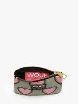 Coin Purse Wouf Green glow PW250010-vue-porte