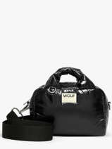 Shoulder Bag Glossy Recycled Polyester Wouf Black glossy BB250023