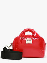 Sac Bandoulire Glossy Polyester Recycl Wouf Rouge glossy BB250026