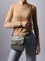 Shoulder Bag Totally Leather Pieces Gray totally 17138919-vue-porte