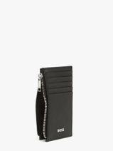 Porte-cartes Cuir Hugo boss Noir grained HLK518A-vue-porte
