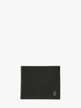 Wallet With Coin Purse Leather Hugo boss Black saffiano HLM526A