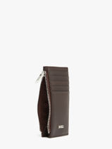 Card Holder Leather Hugo boss Brown smooth HLK503Y-vue-porte