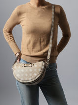 Shoulder Bag Silia Guess Beige silia GP989018-vue-porte