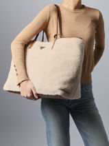 Shoulder Bag Victoria Guess Beige victoria WG951429-vue-porte