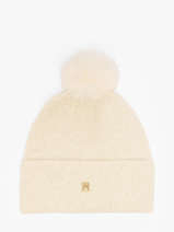 Beanie Tommy hilfiger Beige th pom pom  AW17855