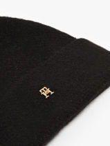 Beanie Tommy hilfiger Black th pom pom  AW17817-vue-porte