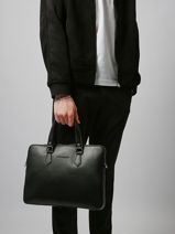 3-compartment Business Bag Arthur & aston Black walter 5-vue-porte