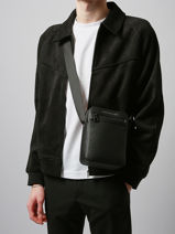 Crossbody Bag Tommy hilfiger Black monogram AM13836-vue-porte