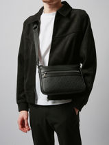 Crossbody Bag Tommy hilfiger Black monogram AM13577-vue-porte