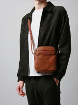 Leather Joseph Crossbody Bag Arthur & aston Brown marco 8-vue-porte