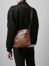 Sac Bandouli�re Maverick Marron rough gear MAVRG809-vue-porte