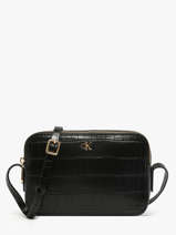 Shoulder Bag Croc Embossed Mono Calvin klein jeans Black croc embossed mono 4F3285G
