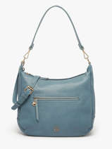 Sac Port paule Zip Lulu castagnette Bleu zip ZAHED