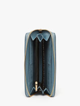 Wallet Lulu castagnette Blue zip CHRYS033-vue-porte