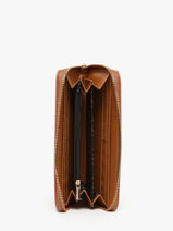 Wallet Lulu castagnette Brown zip CHRYS033-vue-porte