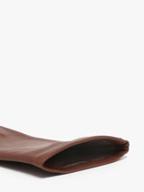 Gloves Isotoner Brown women gloves 68285-vue-porte
