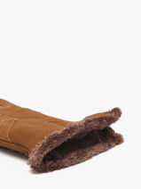 Gloves Isotoner Brown women gloves 85159-vue-porte