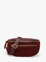 Sac Banane Cuir Milano Rouge velvet caviar VC24111