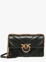 Sac Bandoulire Love Bag Icon Cuir Pinko Noir love bag icon 4549A2OS