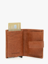 Checkholder With Coin Purse Leather Maverick Brown rough gear MAVRG063-vue-porte