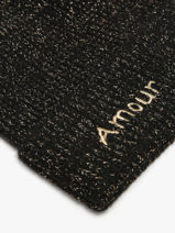 Beanie Amour Lurex Pieces Black joba 17151633-vue-porte