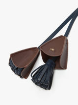 Bijou De Sac Fleurs Cuir Vanessa bruno Bleu charms 13V42996-vue-porte