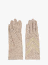 Gants Isotoner Beige women gloves 85229