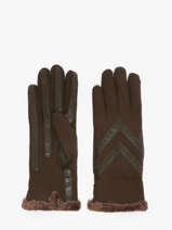 Gloves Isotoner Brown women gloves 85304